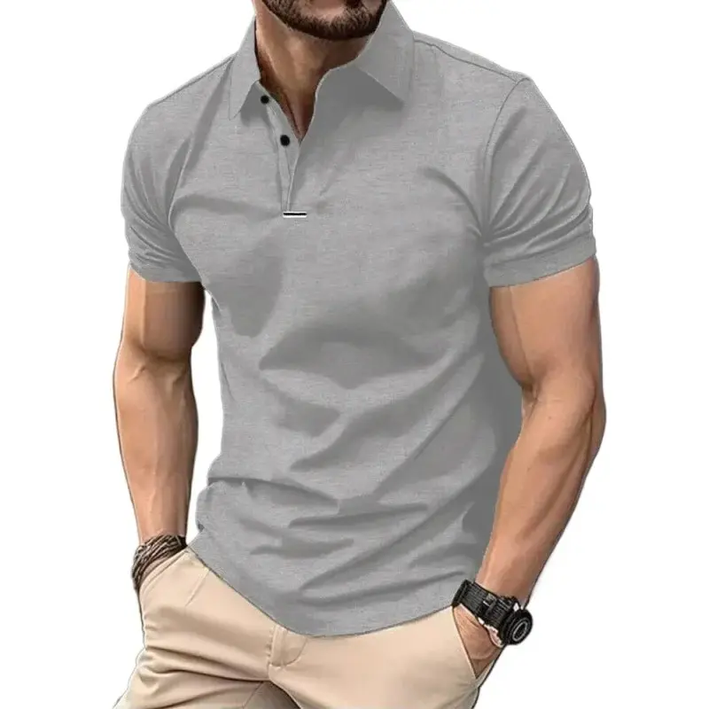 New Mens Short Sleeve Polo Shirts Golf T Shirts Man Summer Moisture Wicking Athletic Casual Shirts Breathable Lightweight Tops