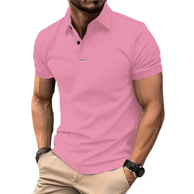 New Mens Short Sleeve Polo Shirts Golf T Shirts Man Summer Moisture Wicking Athletic Casual Shirts Breathable Lightweight Tops
