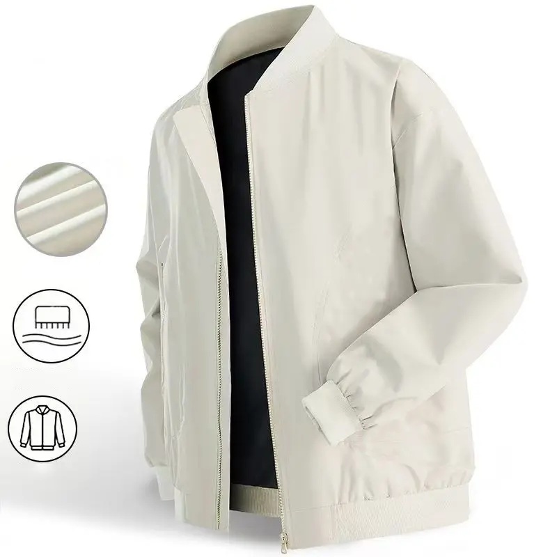 New Men's Bomber Jacket Coats Lightweight Windbreaker Spring Streetwear Fall Casual Jackets for Men Outdoor Mens Coats