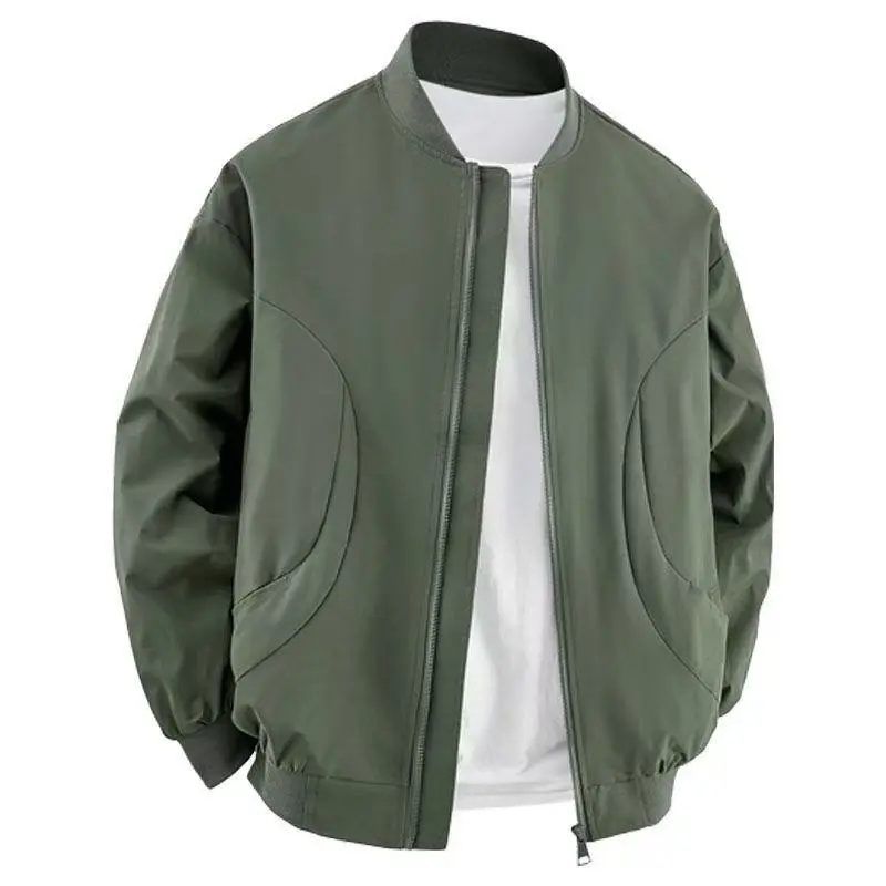 Men's Bomber Jacket Fashion Stylish Lightweight Windbreaker Spring Fall Casual Jackets for Men Outdoor Mens Coats