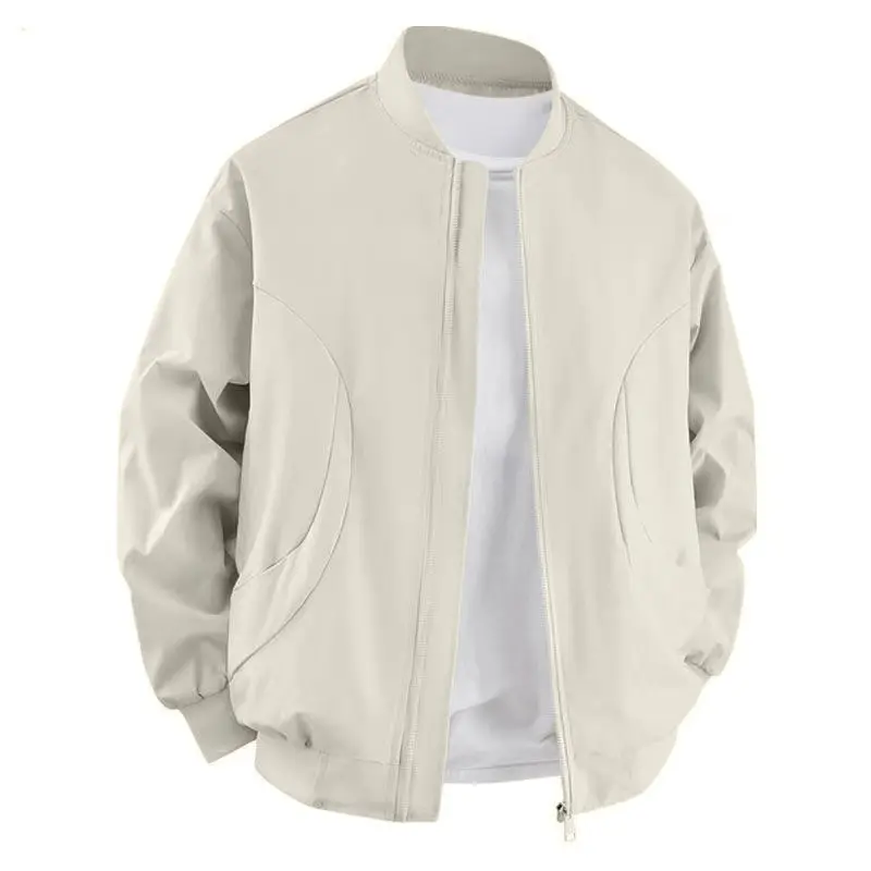 Men's Bomber Jacket Fashion Stylish Lightweight Windbreaker Spring Fall Casual Jackets for Men Outdoor Mens Coats