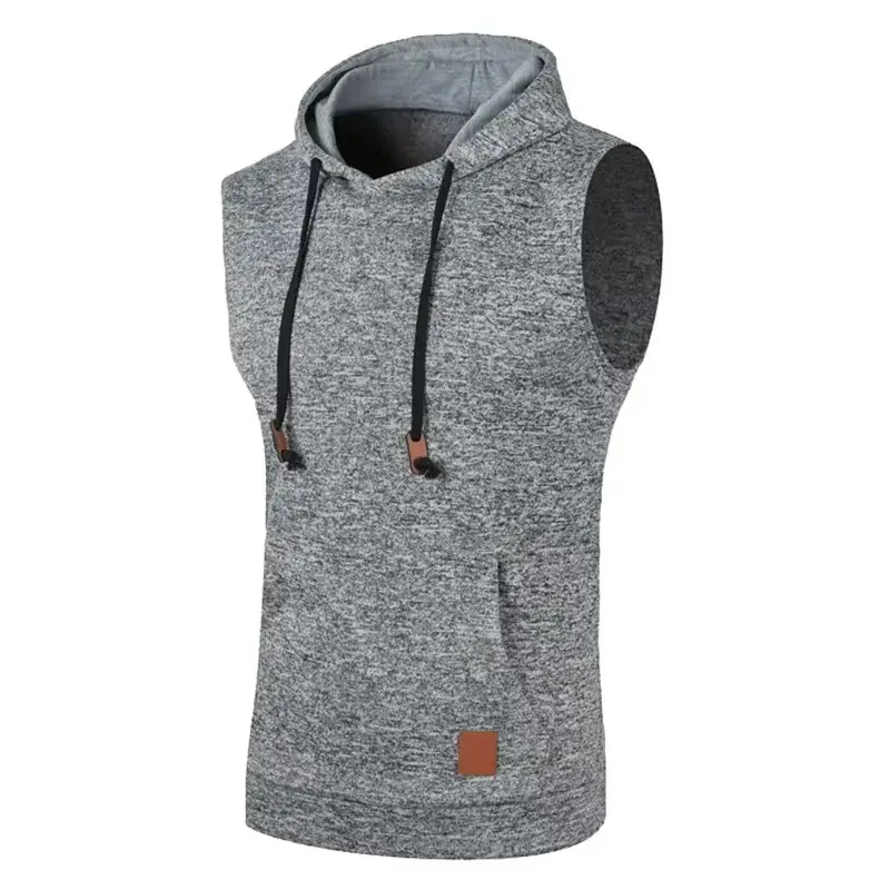 Mens Slim Fit Sleeveless Lightweight Hooded Sweatshirt Vest Hoodie Workout Hooded Tank Tops tracksuit men