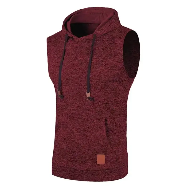 Mens Slim Fit Sleeveless Lightweight Hooded Sweatshirt Vest Hoodie Workout Hooded Tank Tops tracksuit men