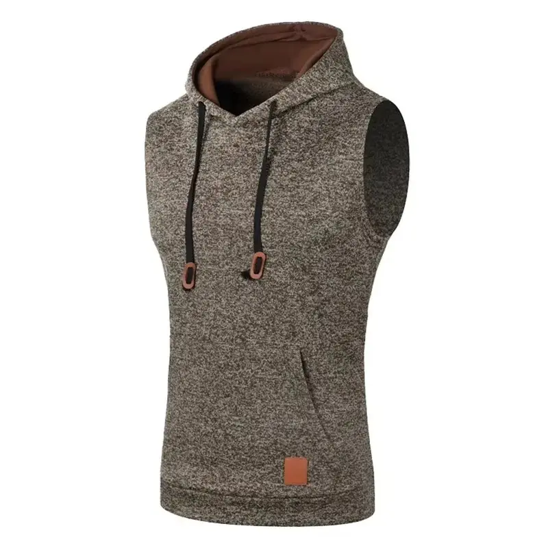 Mens Slim Fit Sleeveless Lightweight Hooded Sweatshirt Vest Hoodie Workout Hooded Tank Tops tracksuit men