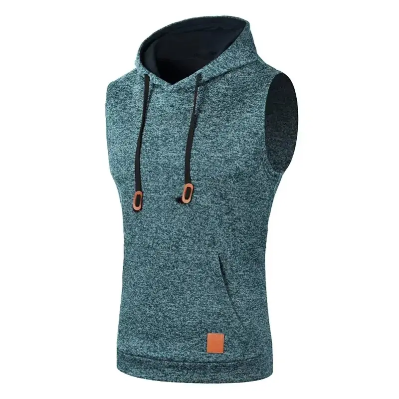 Mens Slim Fit Sleeveless Lightweight Hooded Sweatshirt Vest Hoodie Workout Hooded Tank Tops tracksuit men