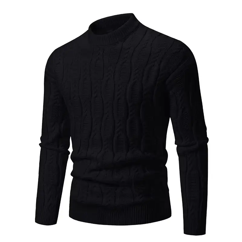 Mens Pullover Sweaters Fashion Knit Sweater Knitwear Lightweight Jumper Autumn Mock Turtleneck Casual Basic Streetwear