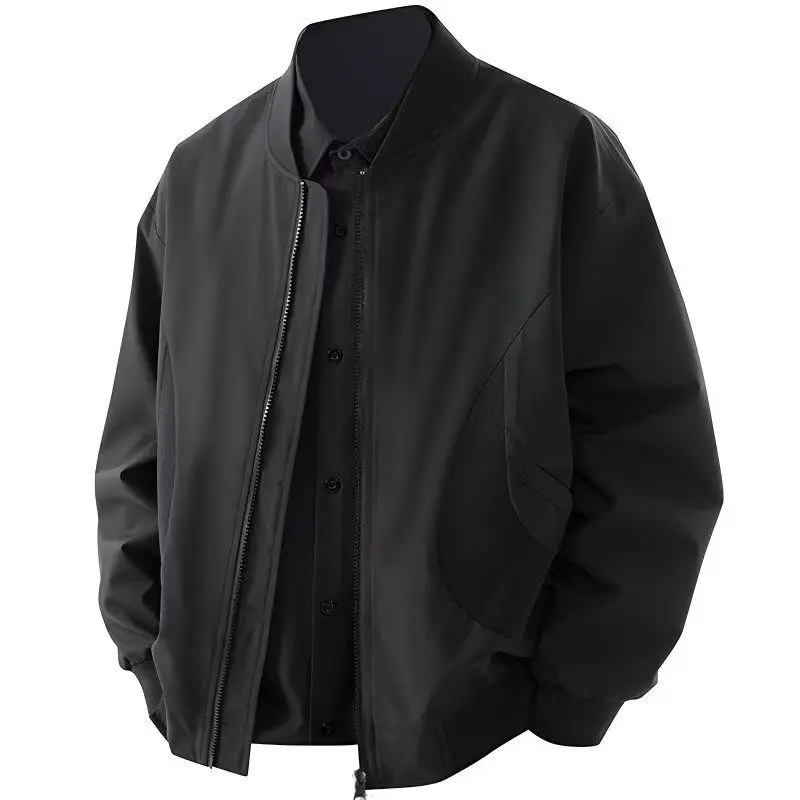 New Men's Bomber Jacket Stylish Lightweight Windbreaker Fashion Fall Casual Jackets for Men Outdoor Mens Coats