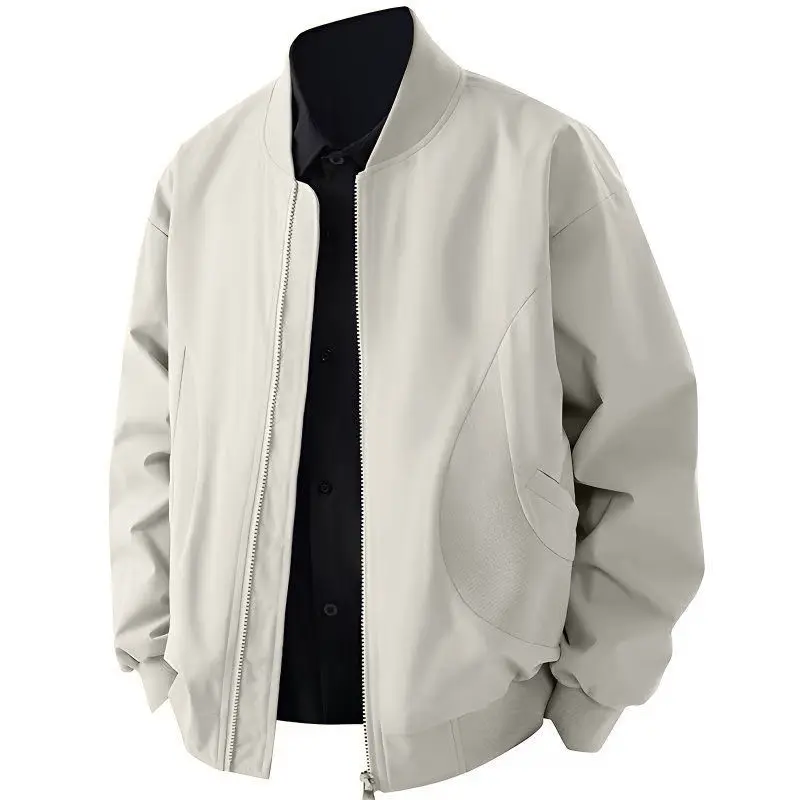 New Men's Bomber Jacket Stylish Lightweight Windbreaker Fashion Fall Casual Jackets for Men Outdoor Mens Coats