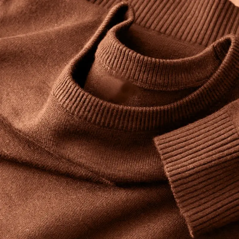 Men's Sweater Casual Crew Neck Slim Fit Knitted Sweater Long Sleeve Pullover Sweaters Solid Color Business Outdoor Streetwear