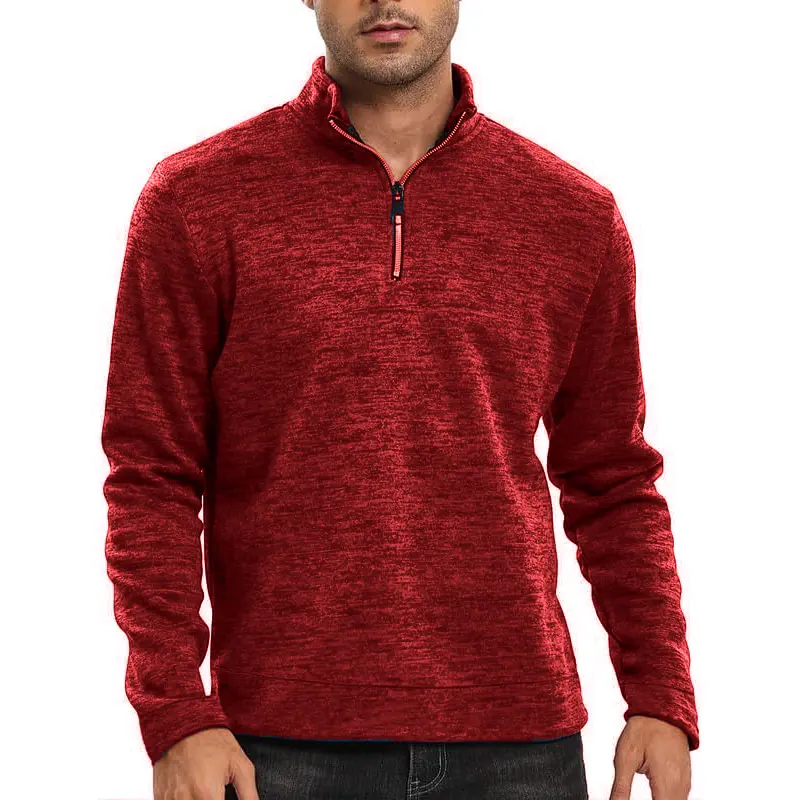 Autumn Men's Half Zipper Thicker Sweatshirts Solid Color Pullover for Male Turtleneck Sweaters Lightweight Warm Jacket Coats