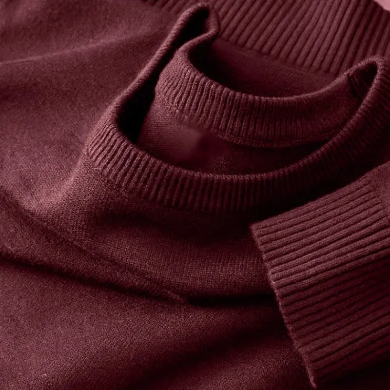 Men's Sweater Casual Crew Neck Slim Fit Knitted Sweater Long Sleeve Pullover Sweaters Solid Color Business Outdoor Streetwear