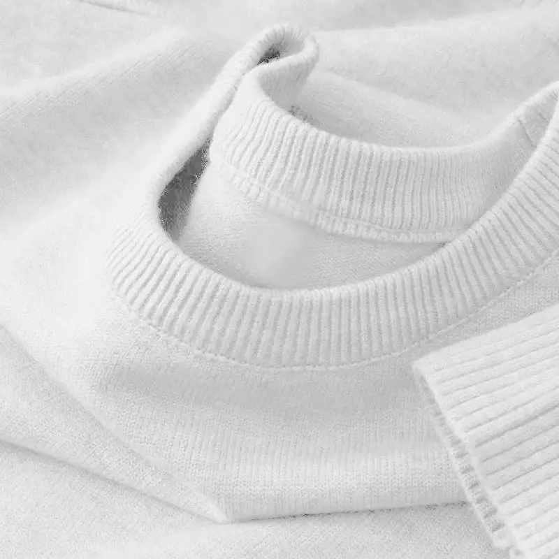Men's Sweater Casual Crew Neck Slim Fit Knitted Sweater Long Sleeve Pullover Sweaters Solid Color Business Outdoor Streetwear