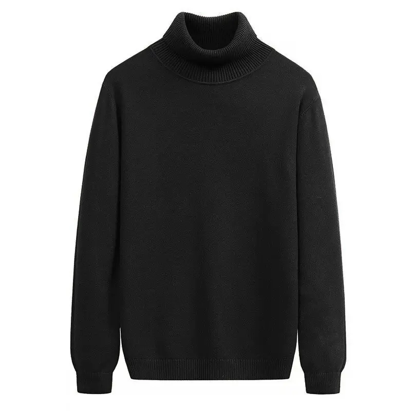 Mens Sweater Turtleneck Knit Sweaters Casual Pullover Sweater for Men Long Sleeve Basic Sweater Men Autumn Warm Streetwear