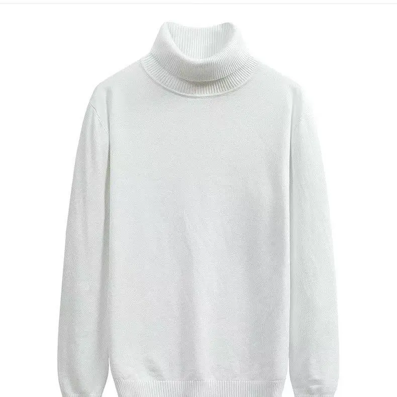 Mens Sweater Turtleneck Knit Sweaters Casual Pullover Sweater for Men Long Sleeve Basic Sweater Men Autumn Warm Streetwear