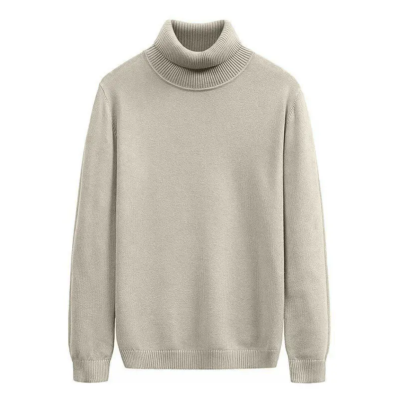 Mens Sweater Turtleneck Knit Sweaters Casual Pullover Sweater for Men Long Sleeve Basic Sweater Men Autumn Warm Streetwear