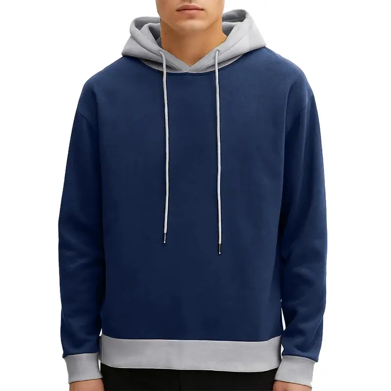 Mens Pullover Hoodie Men Long Sleeve Sweatshirt Casual Hooded Outerwear Drawstring Pullover Sweatshirts Long Sleeve Outwear