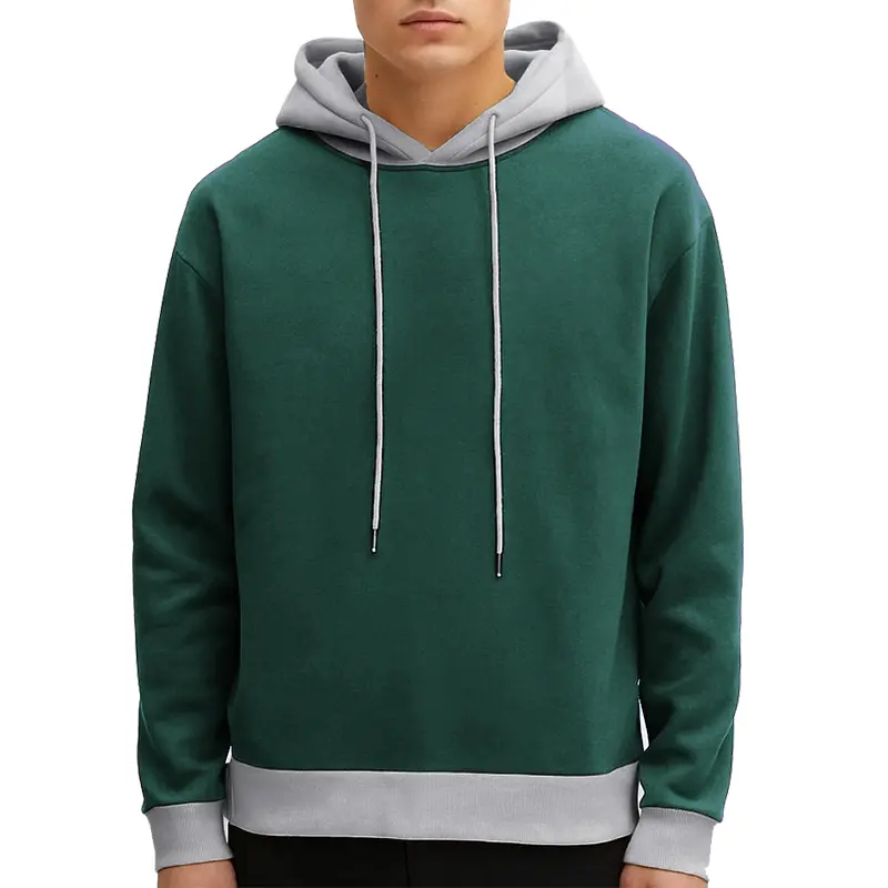 Mens Pullover Hoodie Men Long Sleeve Sweatshirt Casual Hooded Outerwear Drawstring Pullover Sweatshirts Long Sleeve Outwear