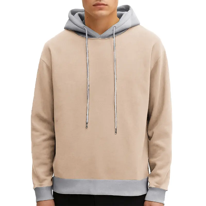 Mens Pullover Hoodie Men Long Sleeve Sweatshirt Casual Hooded Outerwear Drawstring Pullover Sweatshirts Long Sleeve Outwear