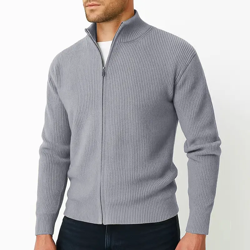 Mens Full Zip Cardigan Sweater Knit Winter Warm Sweaters Outerwear Thick Knitted Cardigan Sweaters Jacket Casual Coats
