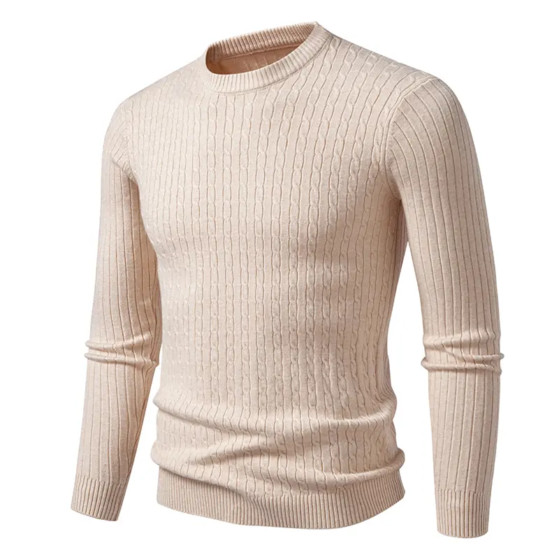 new Mens Crew Neck Sweaters Long Sleeve Lightweight Knit Dress Pullover Sweaters Casual outwear Twist Patterned Cable Sweaters