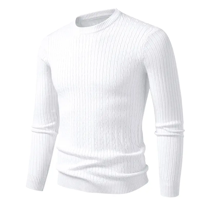 new Mens Crew Neck Sweaters Long Sleeve Lightweight Knit Dress Pullover Sweaters Casual outwear Twist Patterned Cable Sweaters