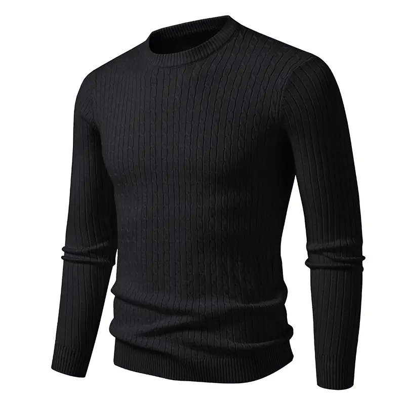new Mens Crew Neck Sweaters Long Sleeve Lightweight Knit Dress Pullover Sweaters Casual outwear Twist Patterned Cable Sweaters