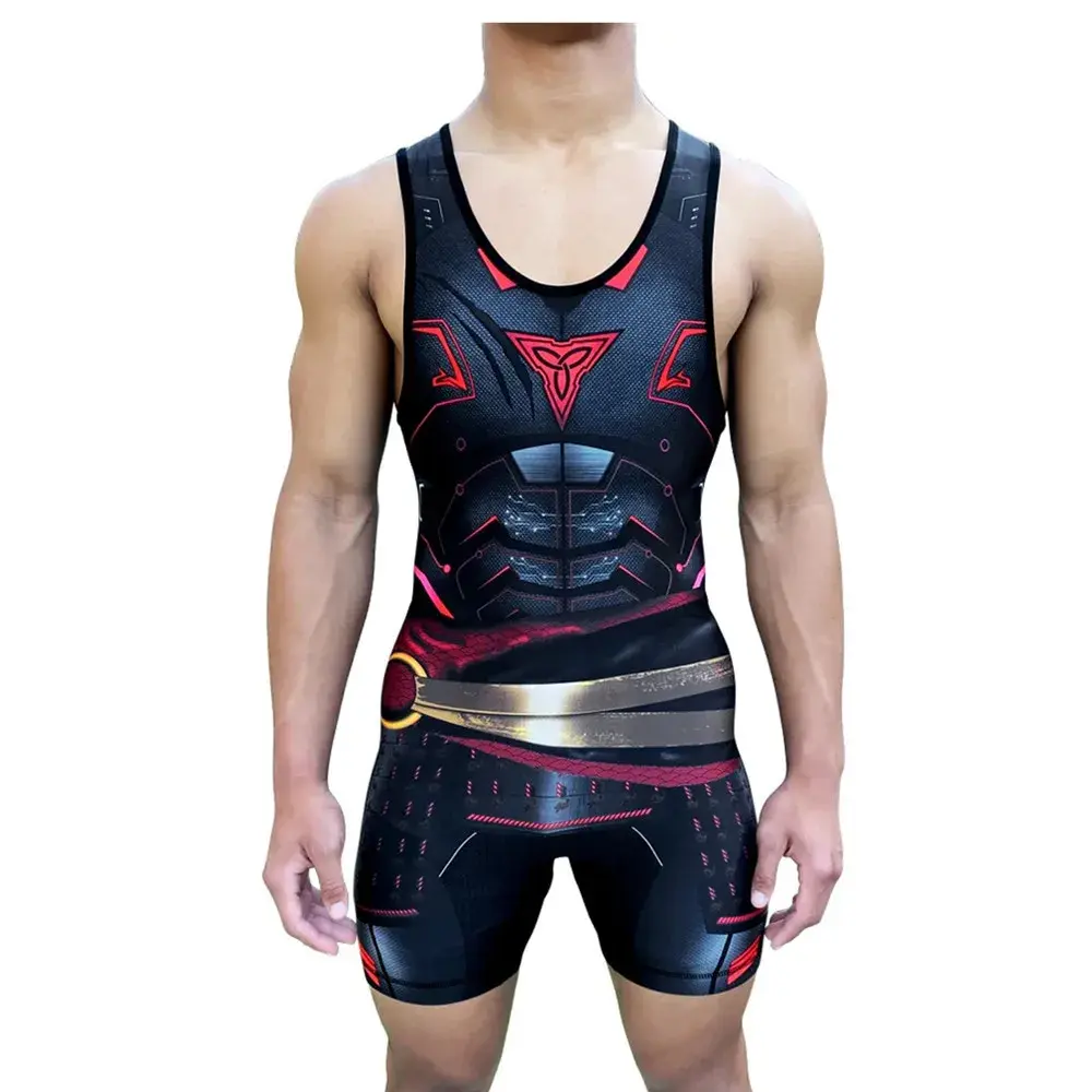 Adult Men's One-piece Suits Competition Weightlifting Training Integrated Clothes Swimming Equipment Bodybuilder Outfit
