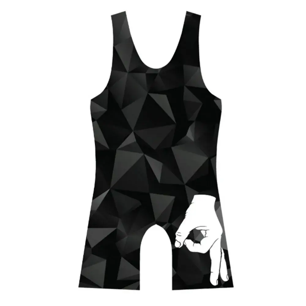 Adult Men's One-piece Suits Competition Weightlifting Training Integrated Clothes Swimming Equipment Bodybuilder Outfit