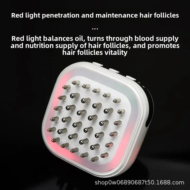 Laser Vibrating Scalp Massager Medication Delivery Hair Growth Comb Micro Current Conductive Essence Serum Professional Salon To