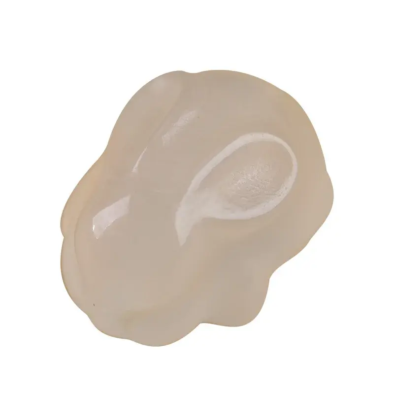Natural Ice White Jade DIY Carving White Jade Rabbit Cute Rabbit Pendant Accessories Healing Cute Rabbit Jewelry Accessories