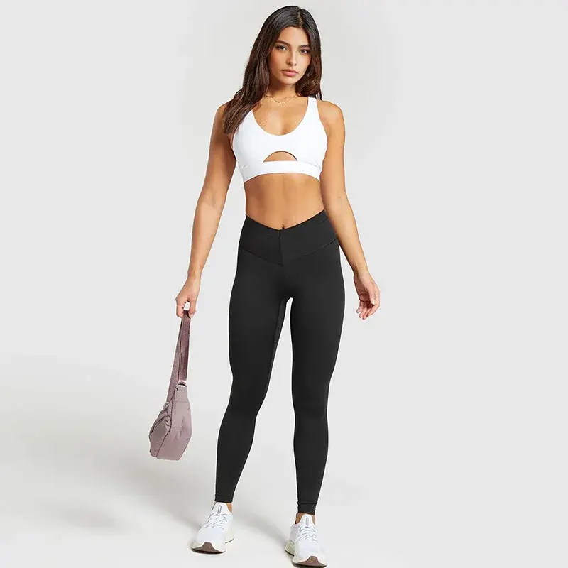 Fashionable European And American Yoga Sports Bra Women's Hollow Design Back Beauty Fitness Running Vest High Strength Yoga Bra