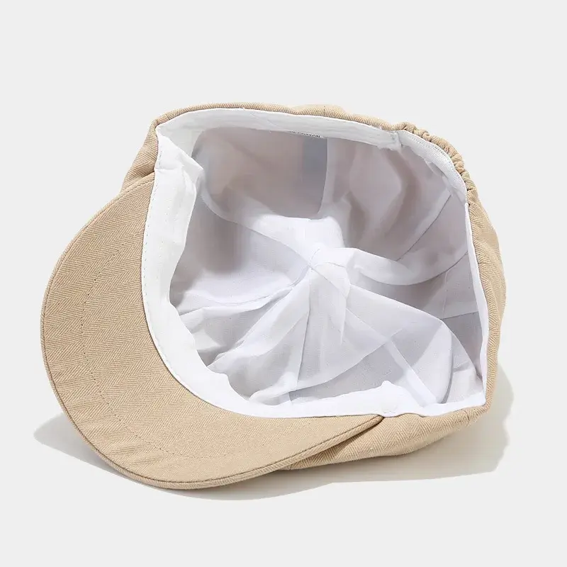 Retro Japanese Style Short Brim Beret Hat Women's Casual Spring Summer Fashionable Street Artist Caps Versatile Lace Net Hats