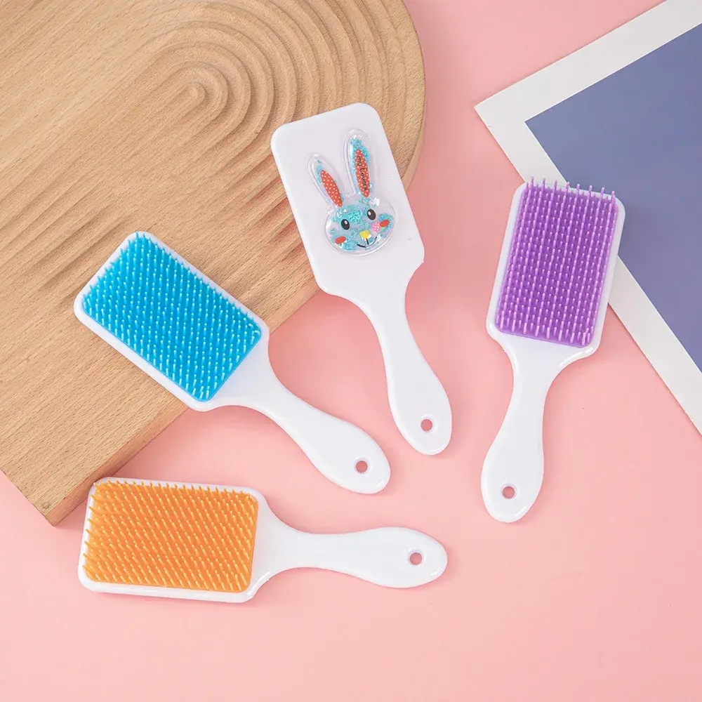 Portable Cartoon Rabbit Hair Comb Massage Comb for Girls Special Air Cushion Comb Easy to Carry Professional Salon Brush