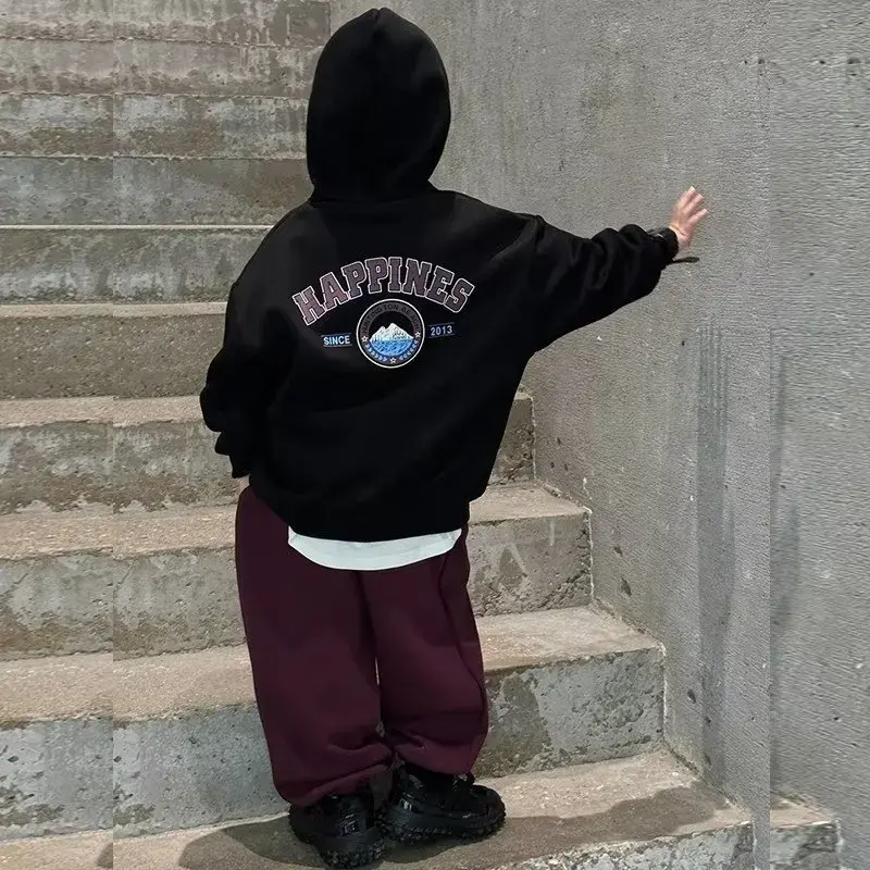 Trendy Brand Children's Sweatshirt Autumn Collection 2023 New Style Korean Design Mid To Large Boys Pullover Hoodie