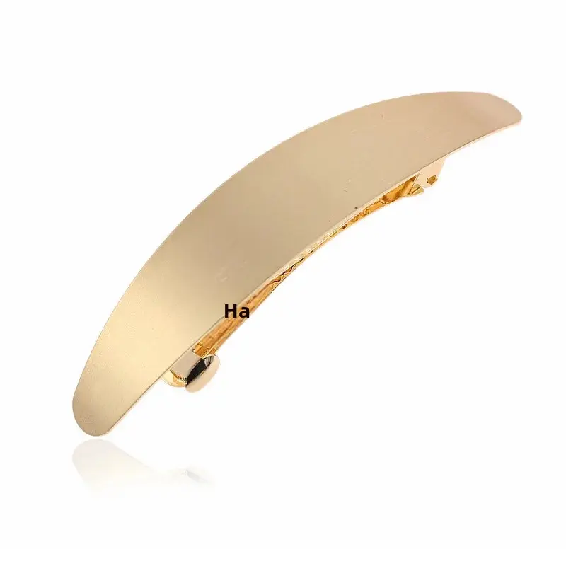 Korean Minimalist Metal Arc Hair Clips Simple Tail Spring Clip Hair Accessories Headwear Cold Style Professional Salon Fixation