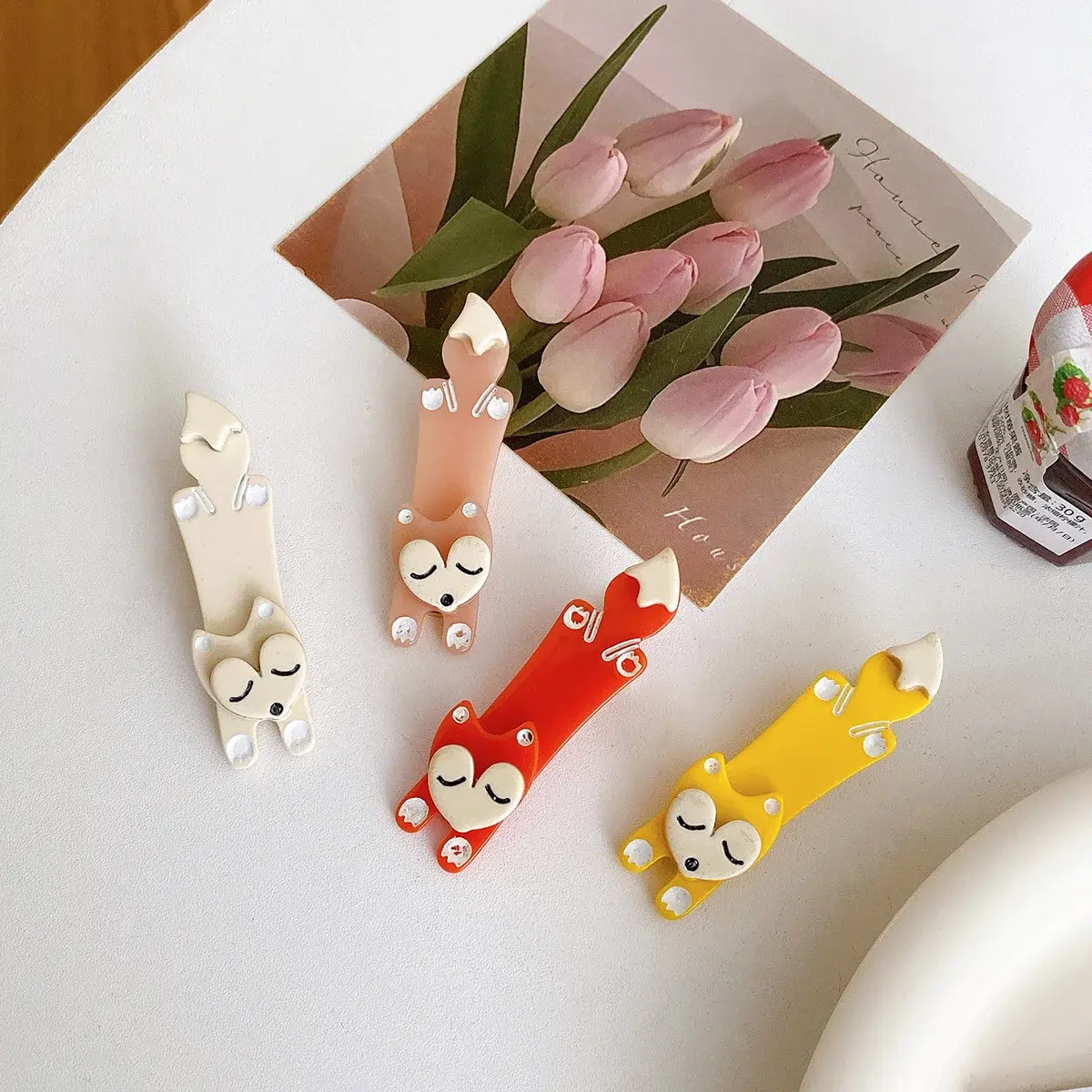 Korean Style Acetate Hair Clips Fox Rabbit Hairline Clips Duckbill Clip Girl's Side Clip Hair Accessories Hairpins