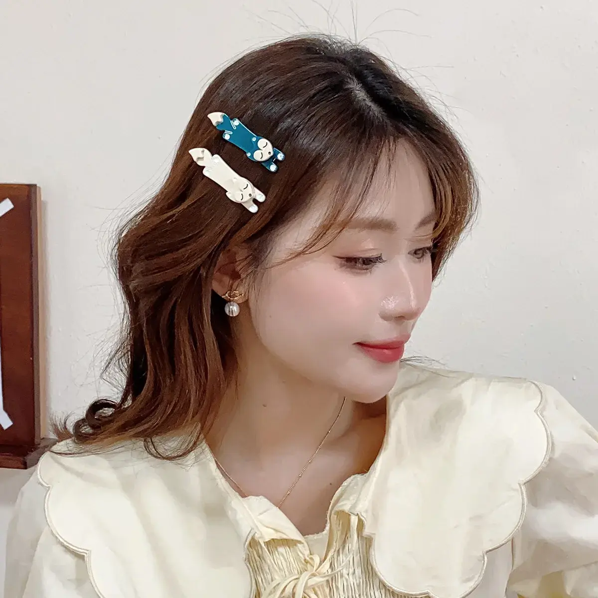 Korean Style Acetate Hair Clips Fox Rabbit Hairline Clips Duckbill Clip Girl's Side Clip Hair Accessories Hairpins