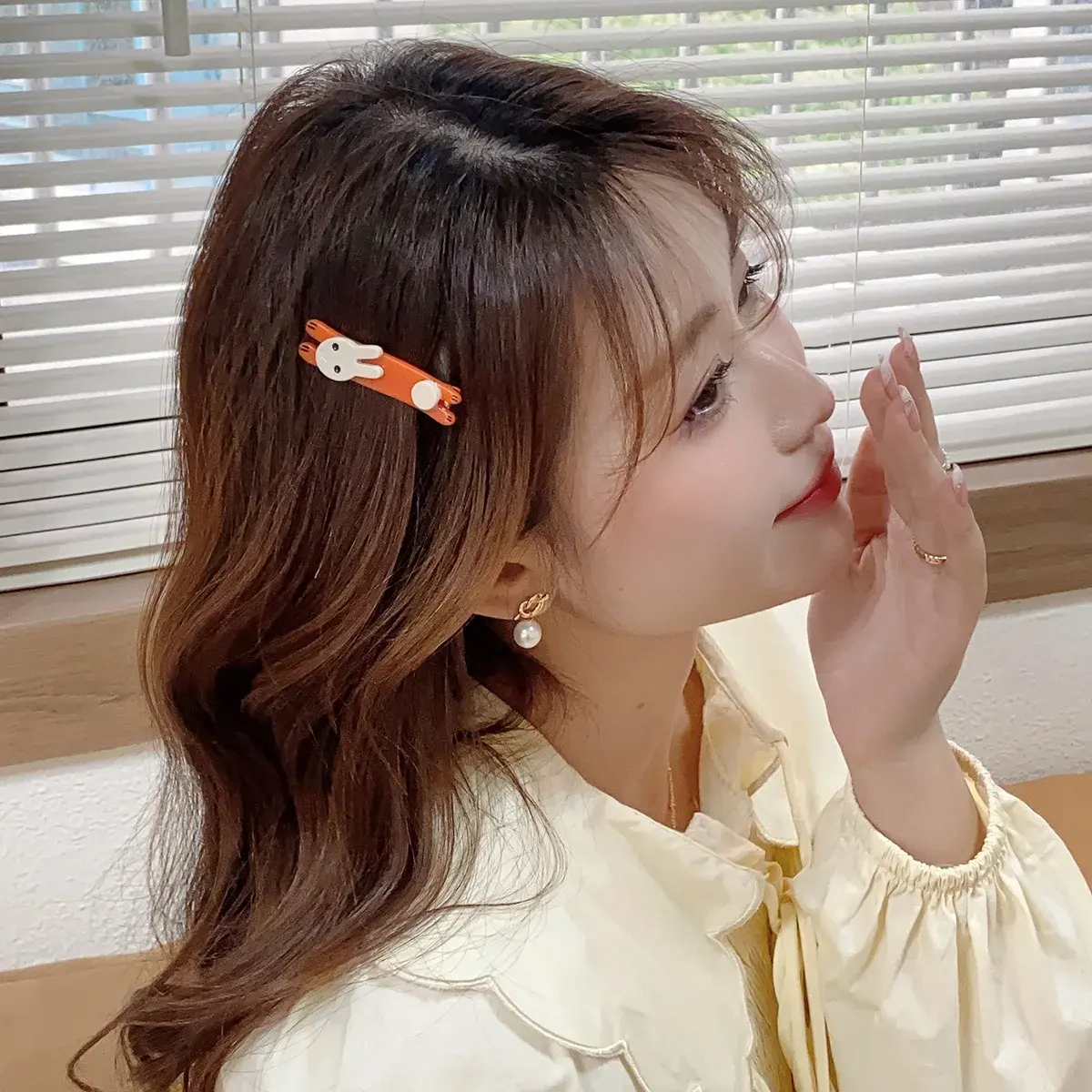 Korean Style Acetate Hair Clips Fox Rabbit Hairline Clips Duckbill Clip Girl's Side Clip Hair Accessories Hairpins
