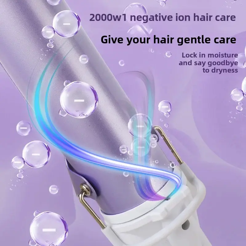 Manual Negative Ion Hair Curling Iron 40mm Large Curl Long Lasting Styling Big Wave Forehead Large Diameter Hair Curling Iron