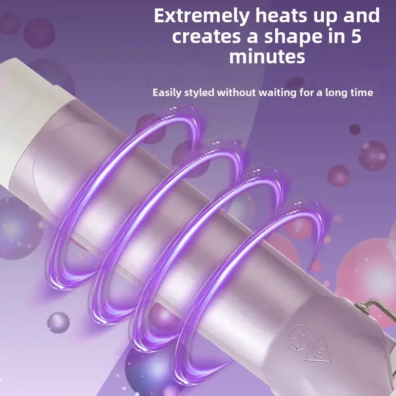 Manual Negative Ion Hair Curling Iron 40mm Large Curl Long Lasting Styling Big Wave Forehead Large Diameter Hair Curling Iron