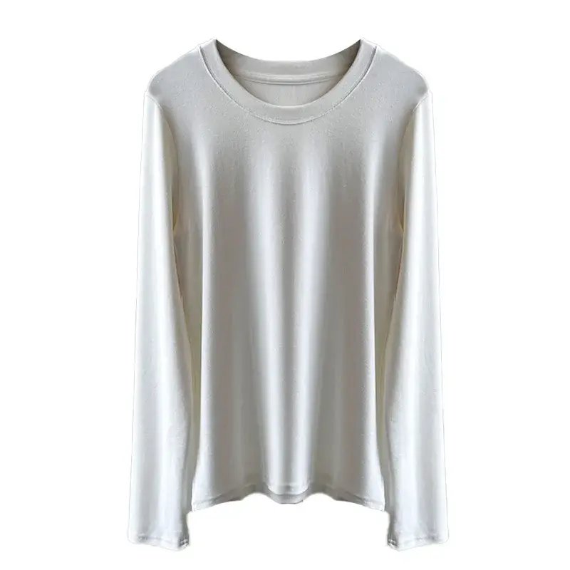 Women's Japanese Style Long Sleeve T-Shirt Loose Fit Slimming Versatile Round Neck Top New Arrival Fall 2024 Clothing
