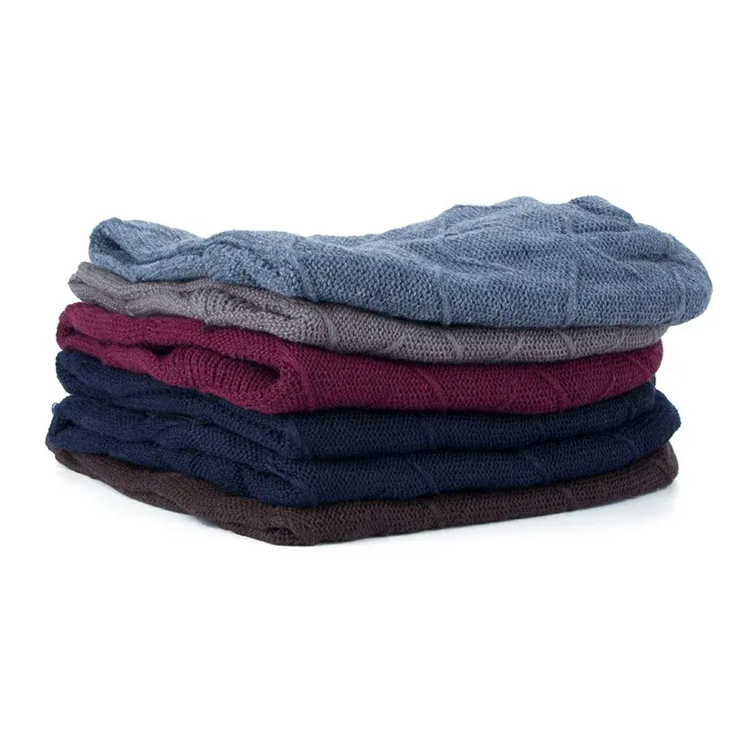 Korean Style Fleece Lined Knit Hat Men's Overhead Outdoor Unisex Flag Trend Autumn Winter Cap WM047 Hair Extensions And Wigs