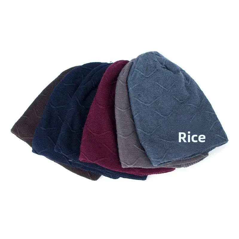 Korean Style Fleece Lined Knit Hat Men's Overhead Outdoor Unisex Flag Trend Autumn Winter Cap WM047 Hair Extensions And Wigs