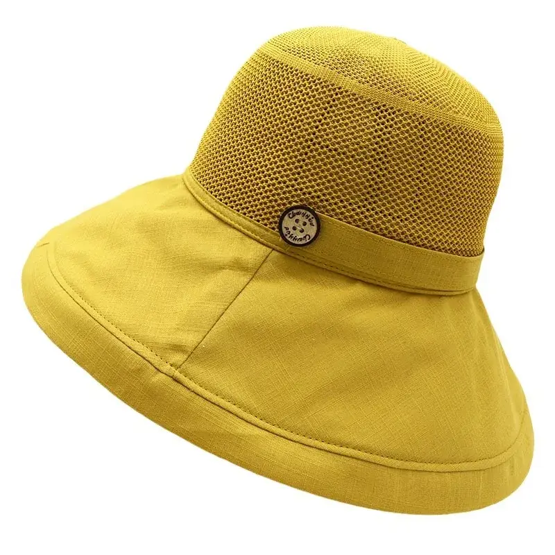 Japanese Order Fisherman Hat Women Large Brim Sunshade Hat Summer Face Covering Versatile Beach Sun Hat Lace Net Cap