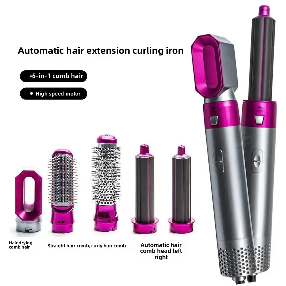 Five-In-One Electric Hairdryer Multi-Function Hair Curling Iron Interchangeable Heads Salon Tools Hairdressing Appliances