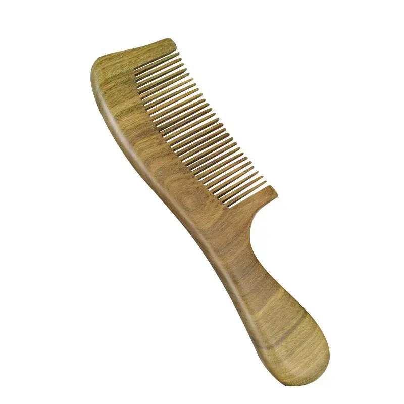 In-Stock Wooden Comb Women's Home Use Anti-Static Massage Comb Thickened Wide Tooth Wooden Comb Handle Engraved For Wholesale