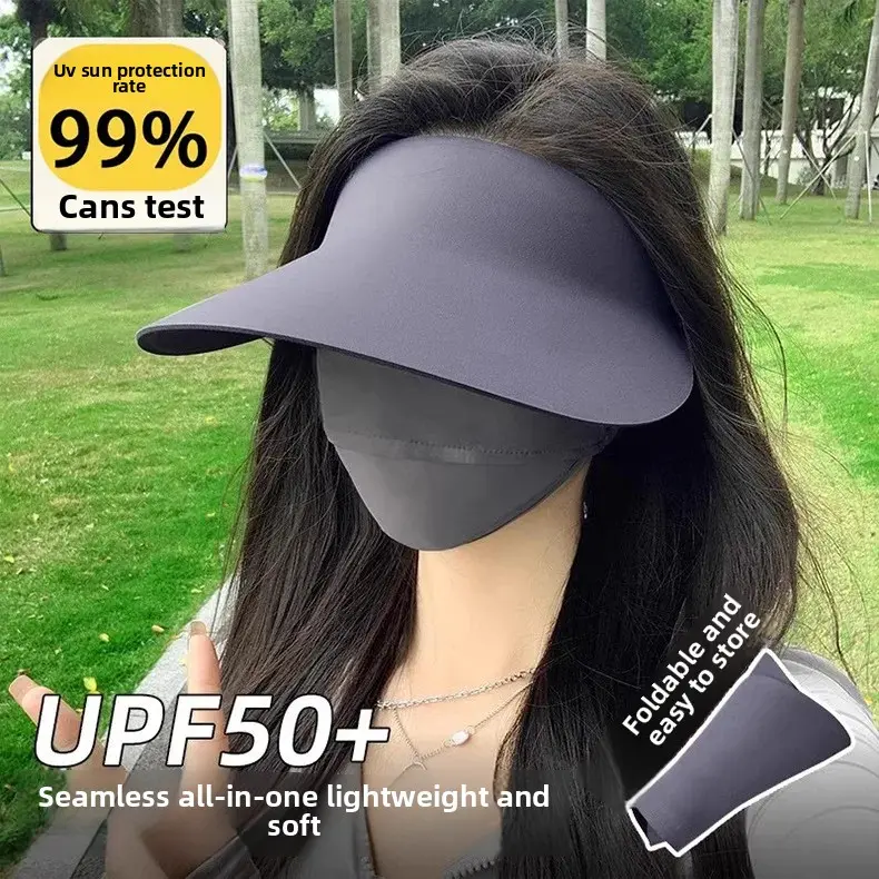 Sun Protection Seamless Hollow Top Hat Women's Bicycle Riding Summer Hat UV Protection Hat Fashionable Versatile Cap