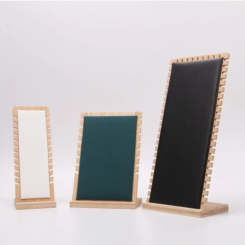 Creative Bamboo L-Shaped Detachable Necklace Board Necklace Pendant Bracelet Jewelry Display Stand For Live Broadcast Desk