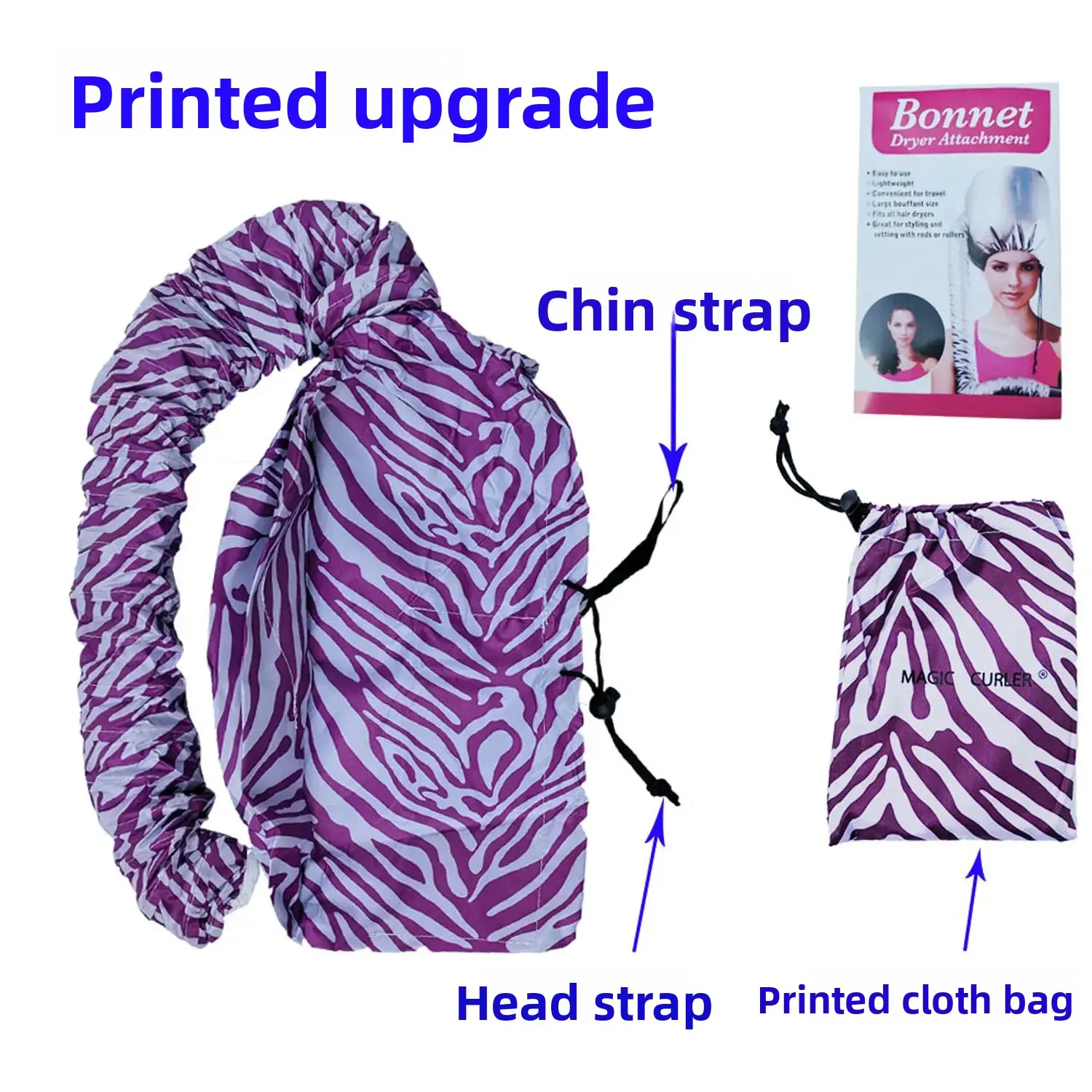 Upgraded Hair Drying Cap with Blow Dryer Heating Hat Hair Styling Cap Chinese Brand None( AE Stock) from Mainland China