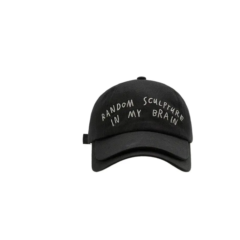 Double Layer Soft Top Baseball Cap Unisex Lettering Bucket Hat Thai Trendy Brand Sunshade Cap for Men And Women